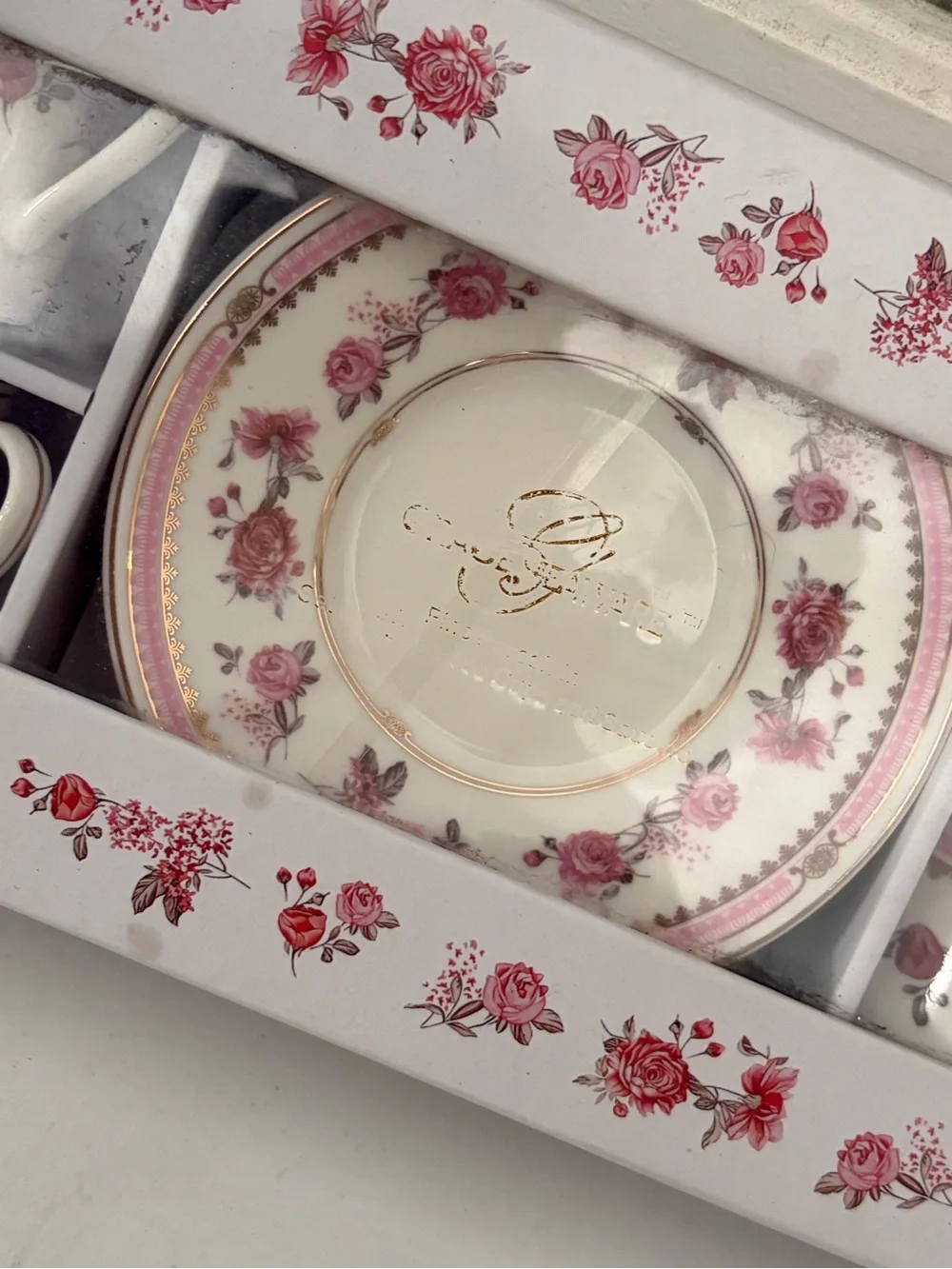 Grace Teaware Espresso Cup and Saucer Set New in Box